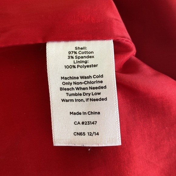 Talbots Floral Cotton Hobo Lined Pencil Skirt Red Blue Size 2 - Picture 6 of 7